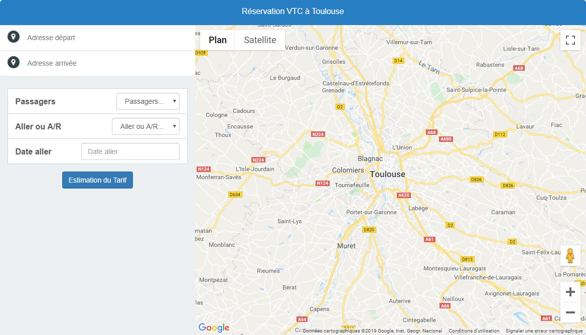 Réserver un VTC à Toulouse en ligne